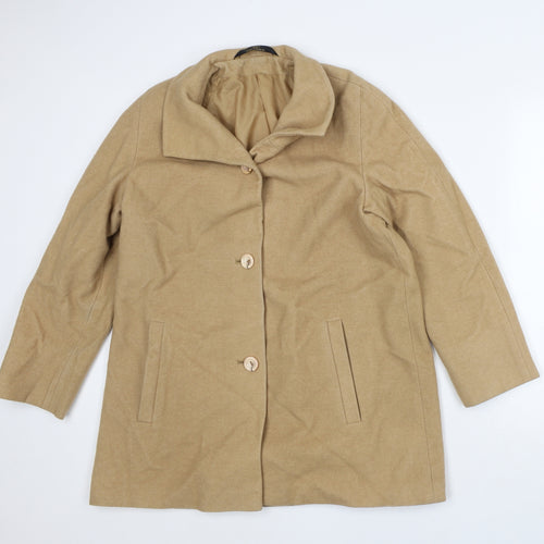 Marks and Spencer Womens Brown Trench Coat Coat Size 10 Button