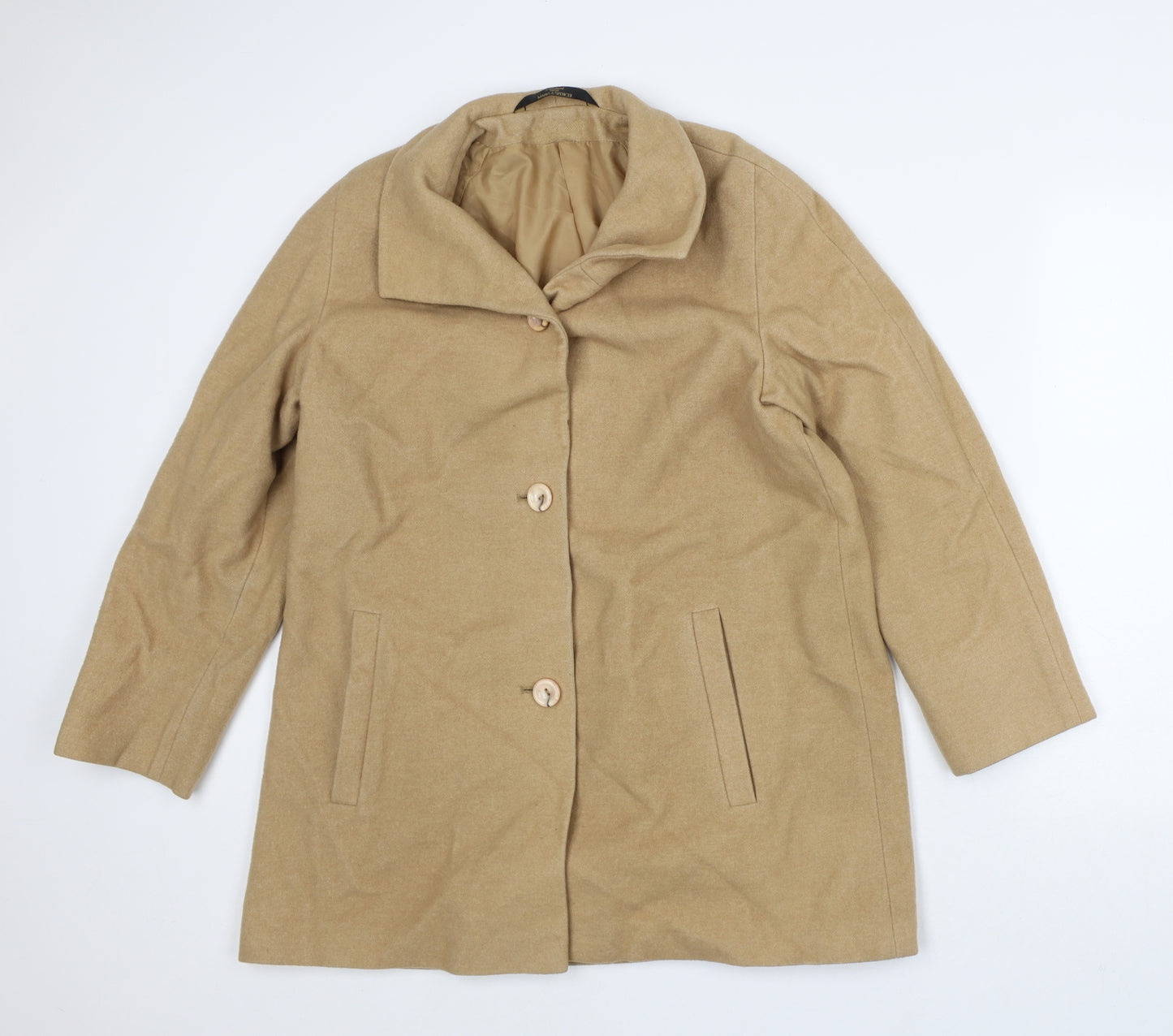 Marks and Spencer Womens Brown Trench Coat Coat Size 10 Button