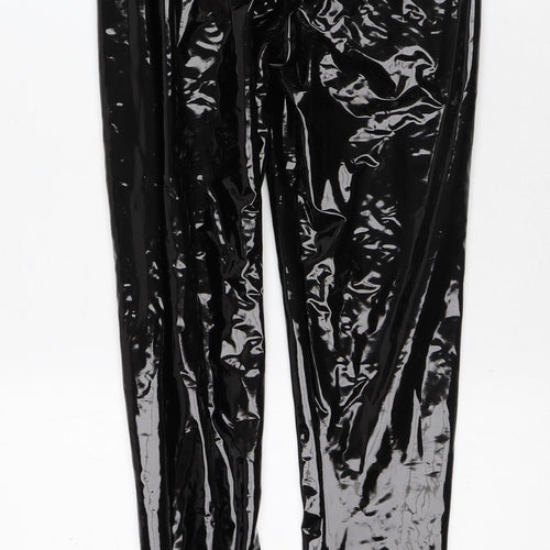 Preworn Womens Black Polyester Capri Trousers Size 8 L28 in Regular