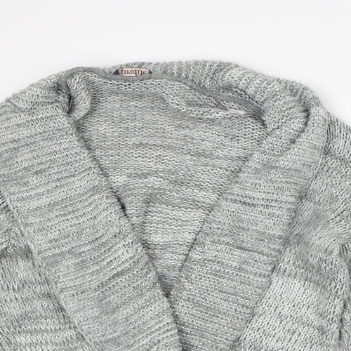 Profile Womens Grey V-Neck Acrylic Pullover Jumper Size 16