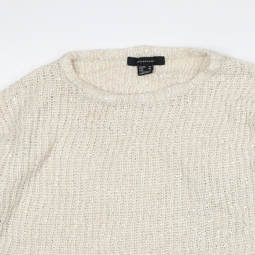 Atmosphere Womens Beige Crew Neck Polyester Pullover Jumper Size 10