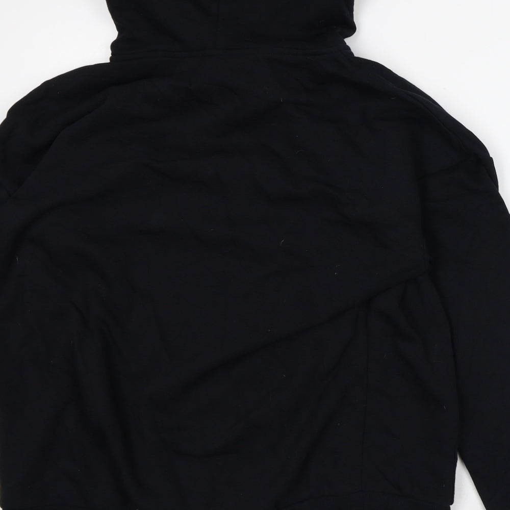 George Womens Black Cotton Full Zip Hoodie Size 16 Zip