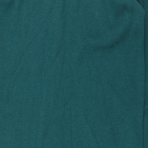 Crew Clothing Womens Green Cotton Jumper Dress Size 10 Round Neck