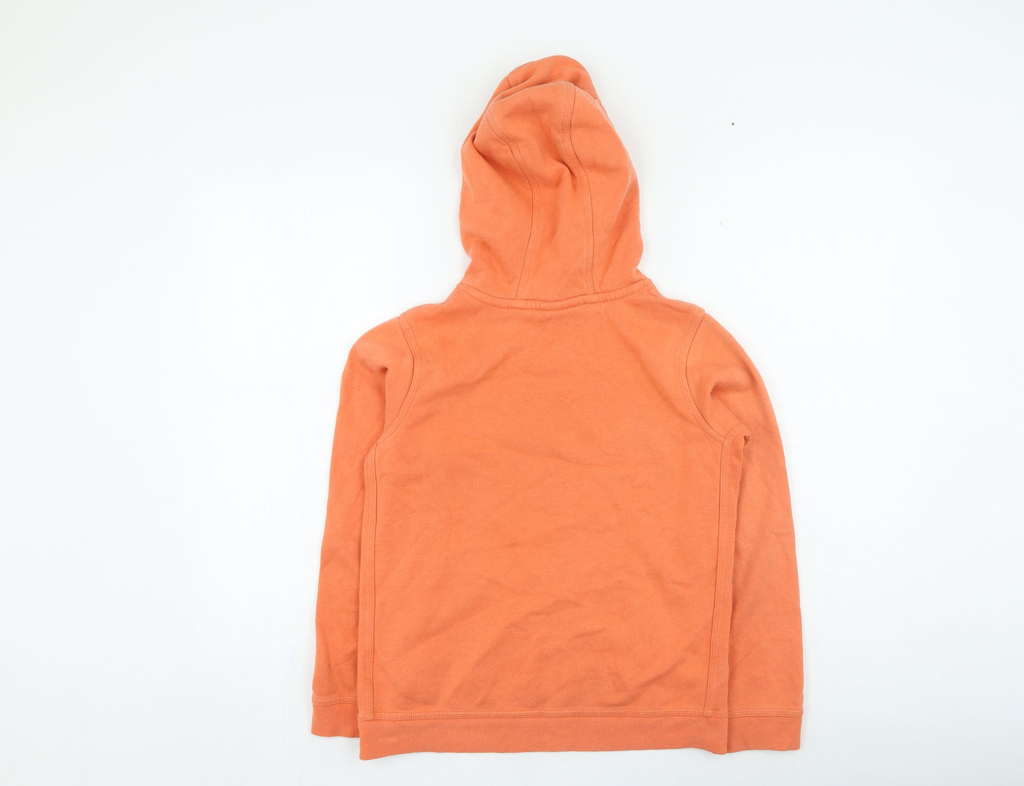 Nike Womens Orange Cotton Pullover Hoodie Size L