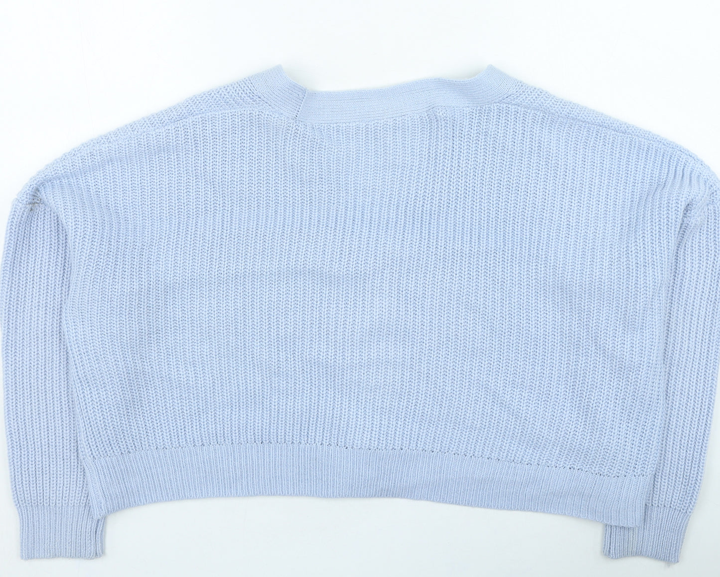 Pep & Co Womens Blue V-Neck Acrylic Cardigan Jumper Size L