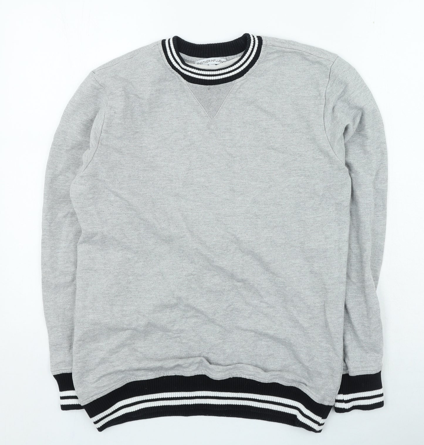 Another influence Mens Grey Cotton Pullover Sweatshirt Size M
