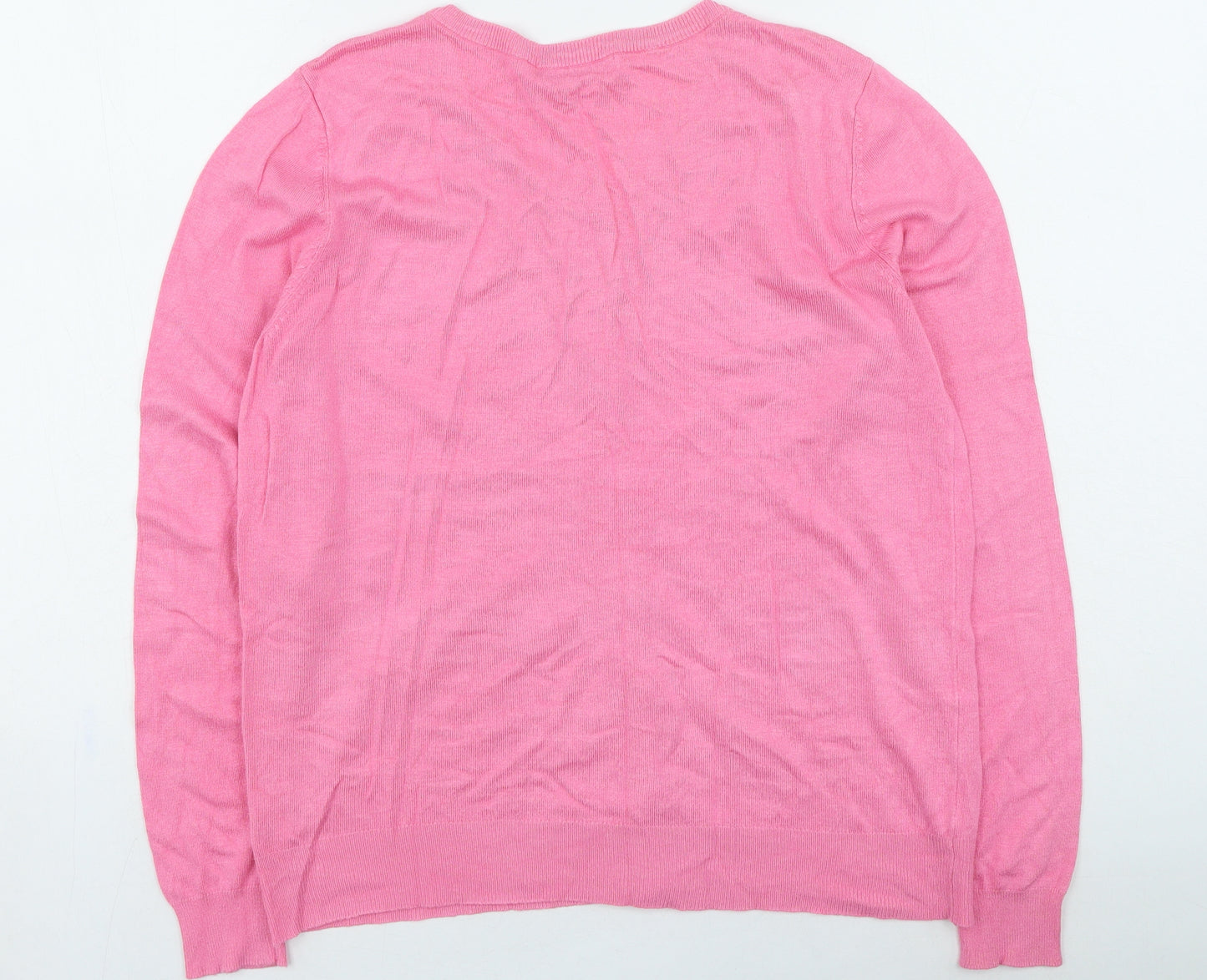 George Womens Pink Round Neck Viscose Cardigan Jumper Size 10