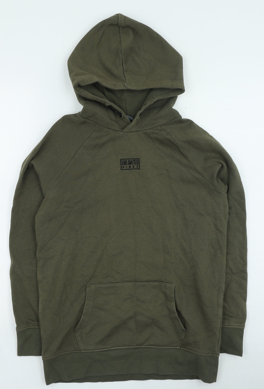 George Boys Green Cotton Pullover Hoodie Size 12-13 Years - Unlimited vibes