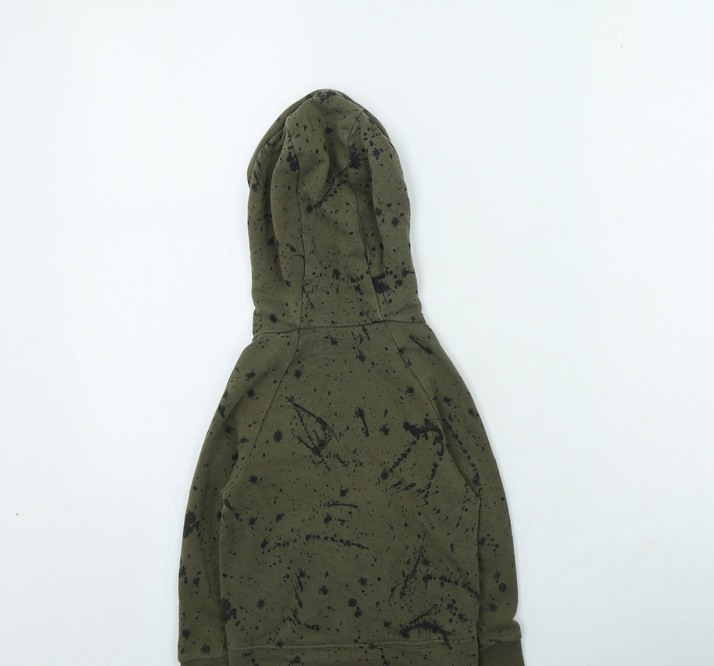 NEXT Boys Green Geometric Cotton Pullover Hoodie Size 3-4 Years