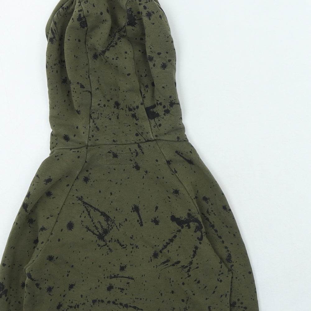 NEXT Boys Green Geometric Cotton Pullover Hoodie Size 3-4 Years