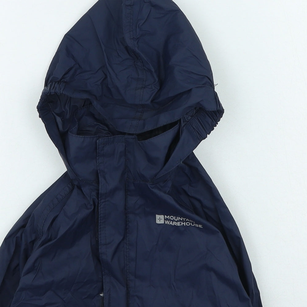 Mountain Warehouse Boys Blue Rain Coat Coat Size 3-4 Years