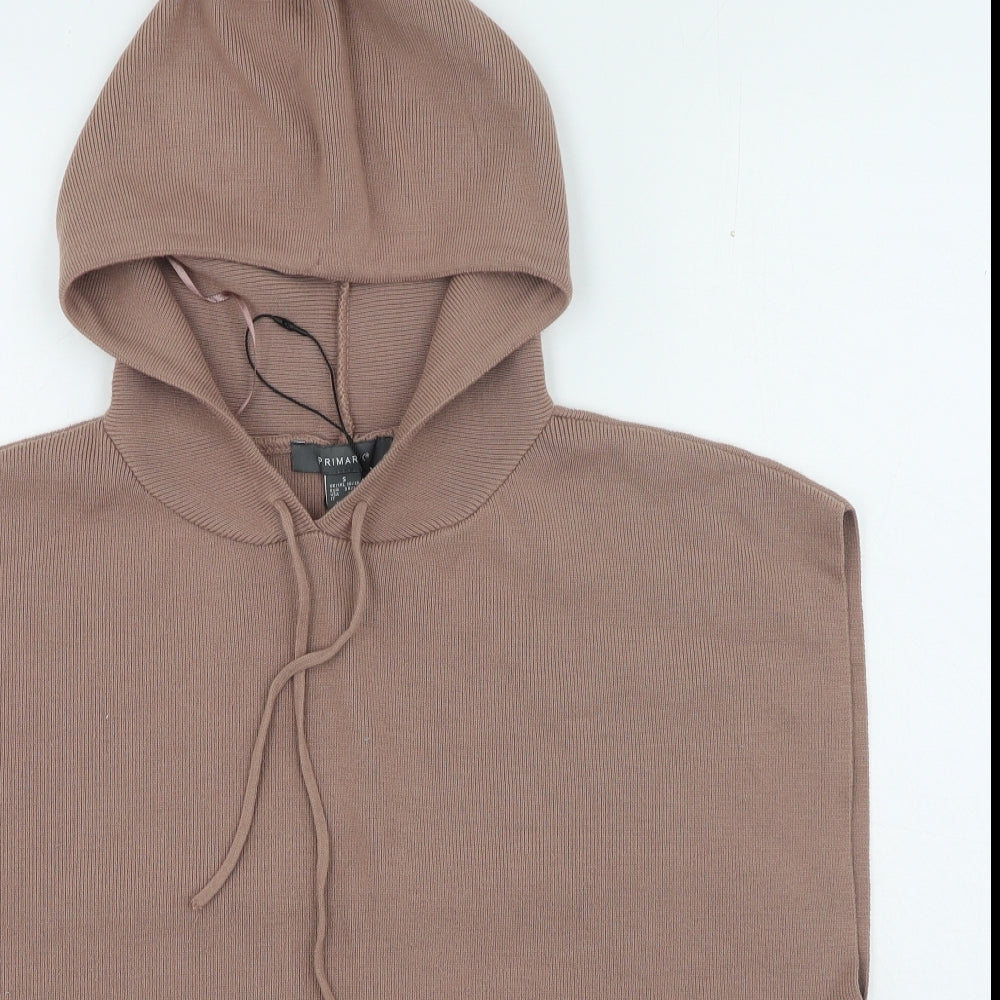 Primark Womens Pink Round Neck Acrylic Pullover Jumper Size S