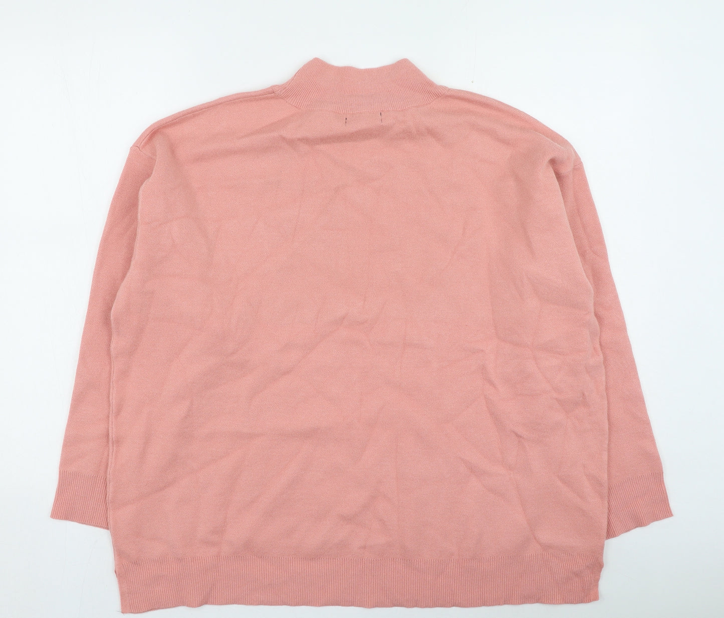 Primark Womens Pink High Neck Viscose Pullover Jumper Size XL