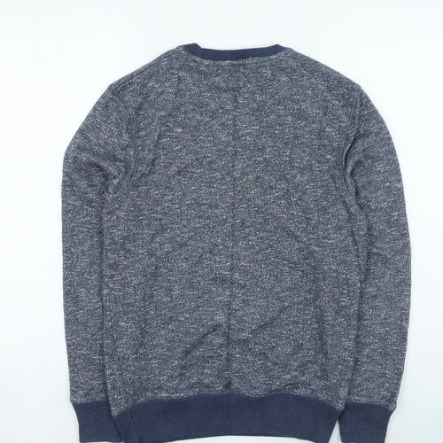 Jack Wills Mens Blue Round Neck Cotton Pullover Jumper Size S