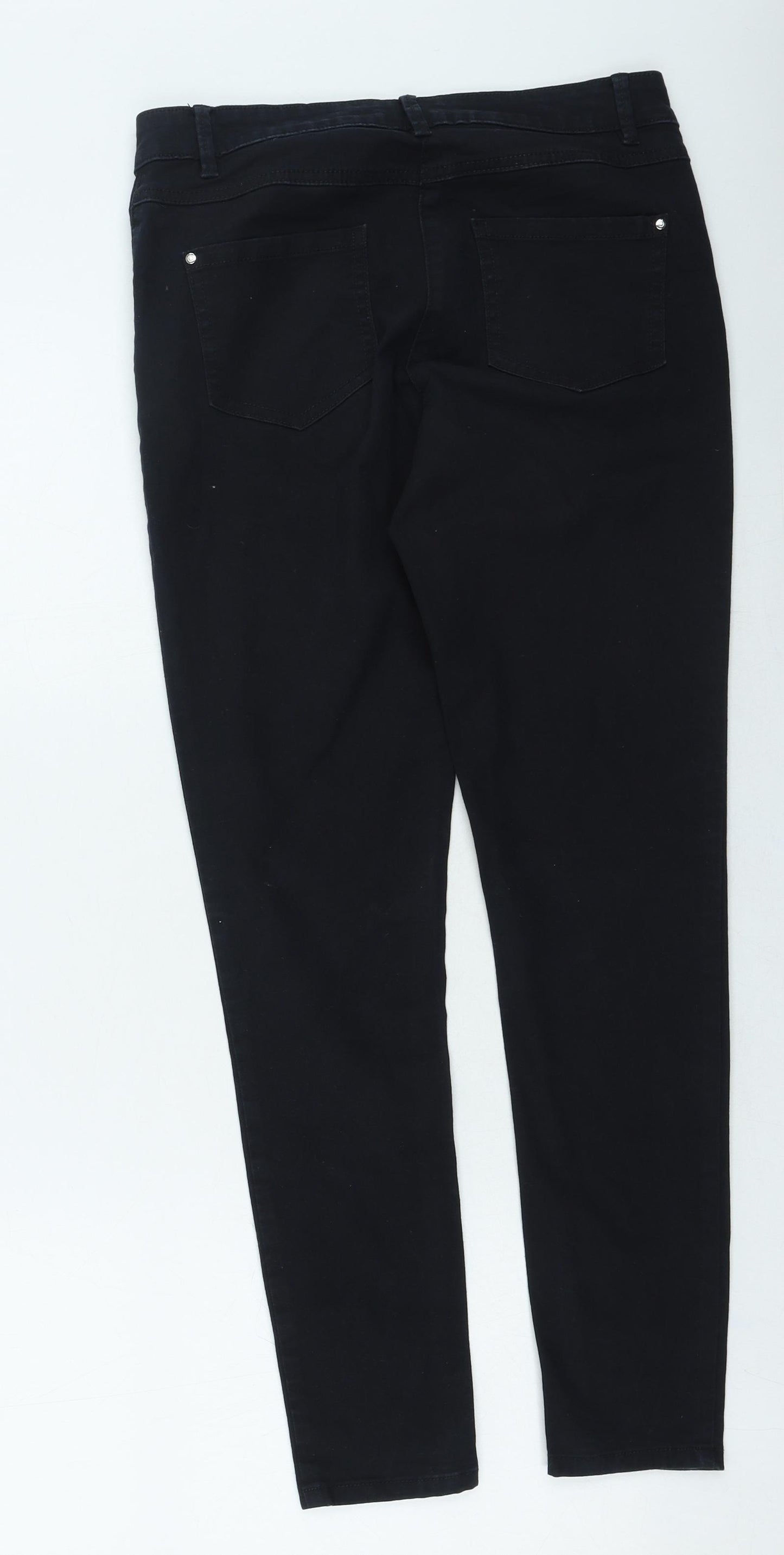 George Womens Black Cotton Skinny Jeans Size 8 L27 in Regular