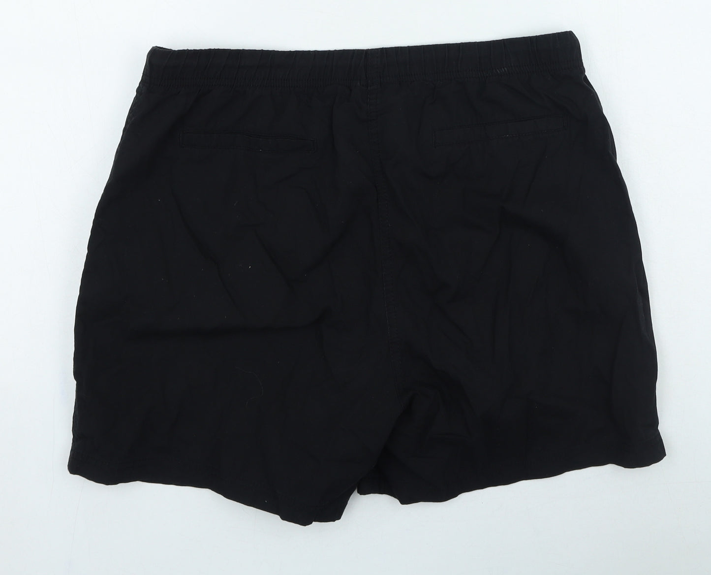 Anthology Womens Black Cotton Sweat Shorts Size 14 L7 in Regular