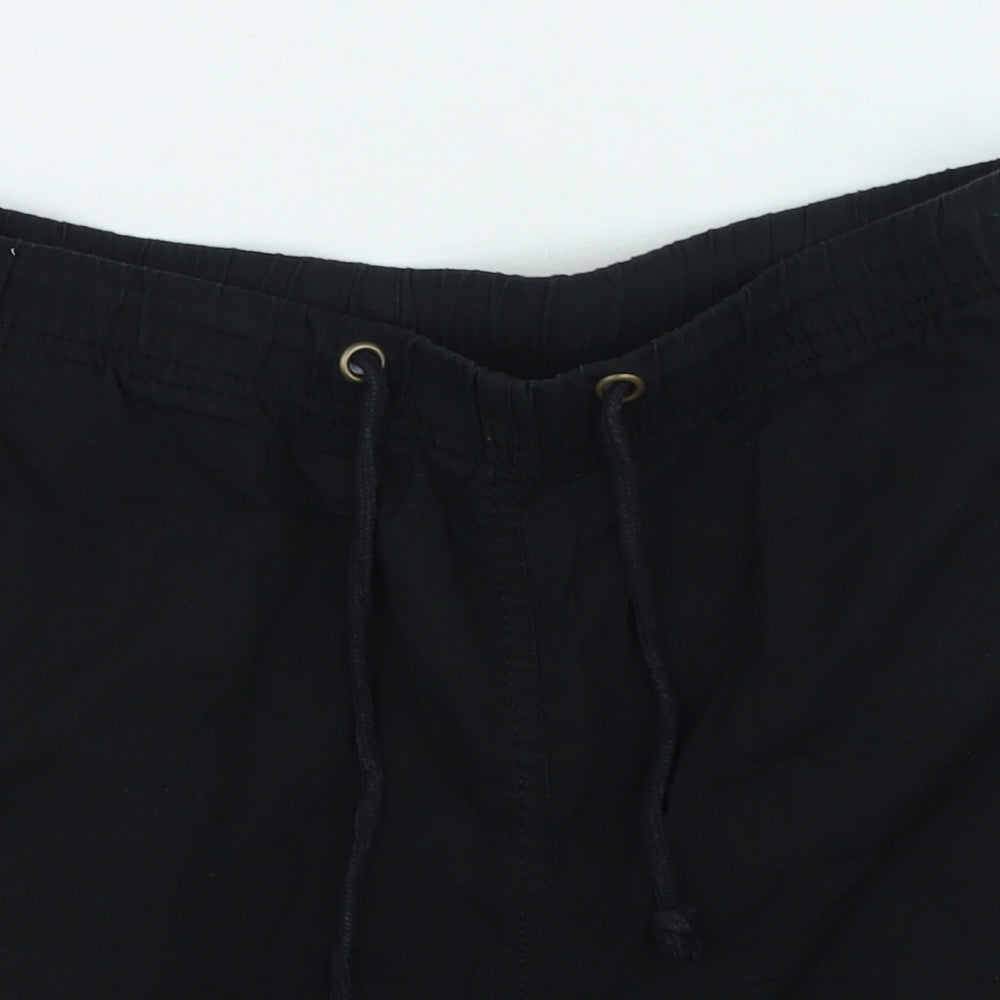 Anthology Womens Black Cotton Sweat Shorts Size 14 L7 in Regular