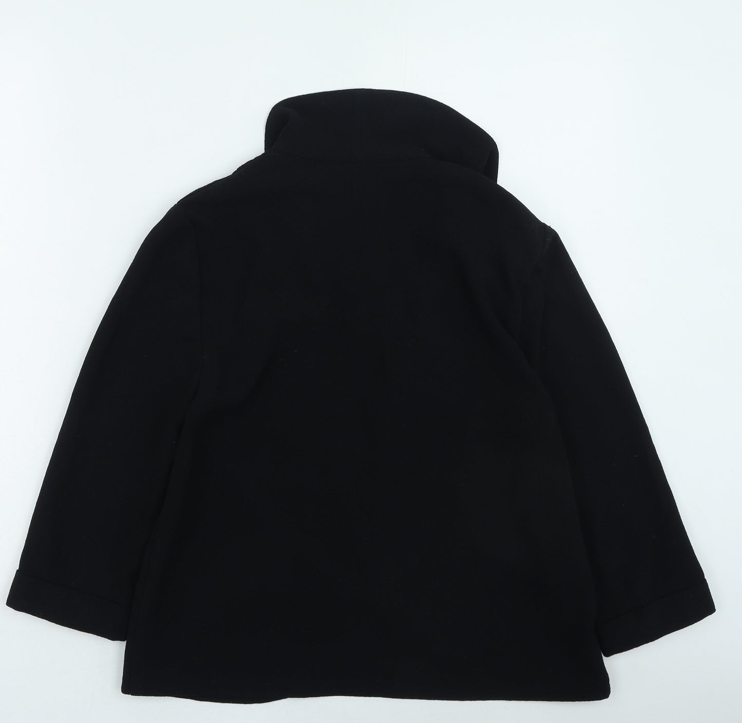 Marks and Spencer Womens Black V-Neck Polyester Cape Jumper Size 10