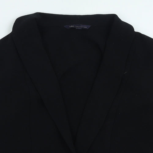 Marks and Spencer Womens Black V-Neck Polyester Cape Jumper Size 10