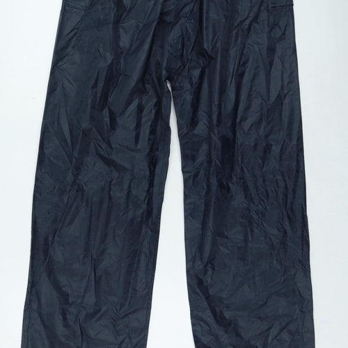 Wetplay Womens Blue Polyester Rain Trousers Trousers Size L L27 in Regular
