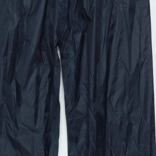 Wetplay Womens Blue Polyester Rain Trousers Trousers Size L L27 in Regular