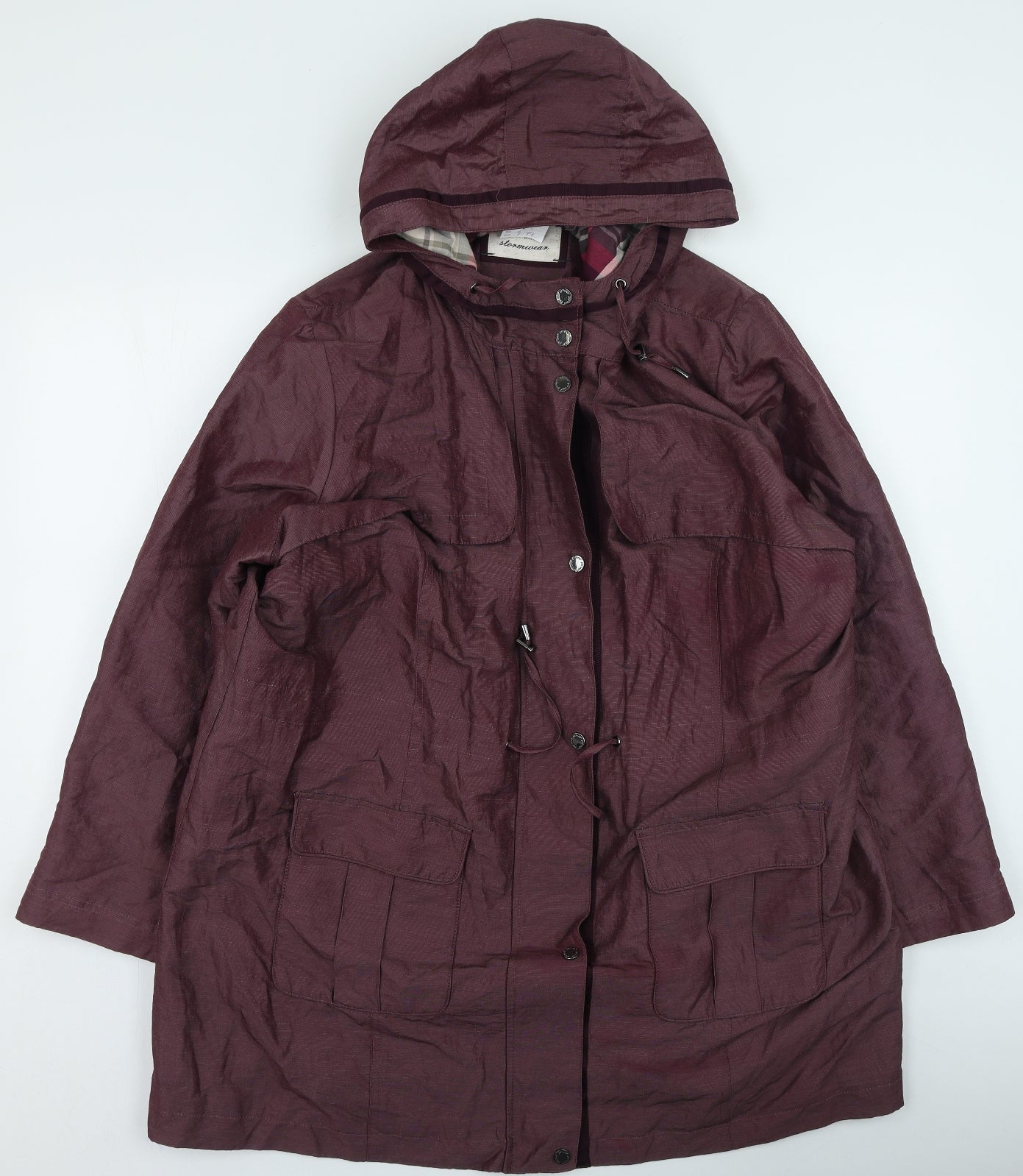 Marks and Spencer Womens Purple Rain Coat Coat Size 22