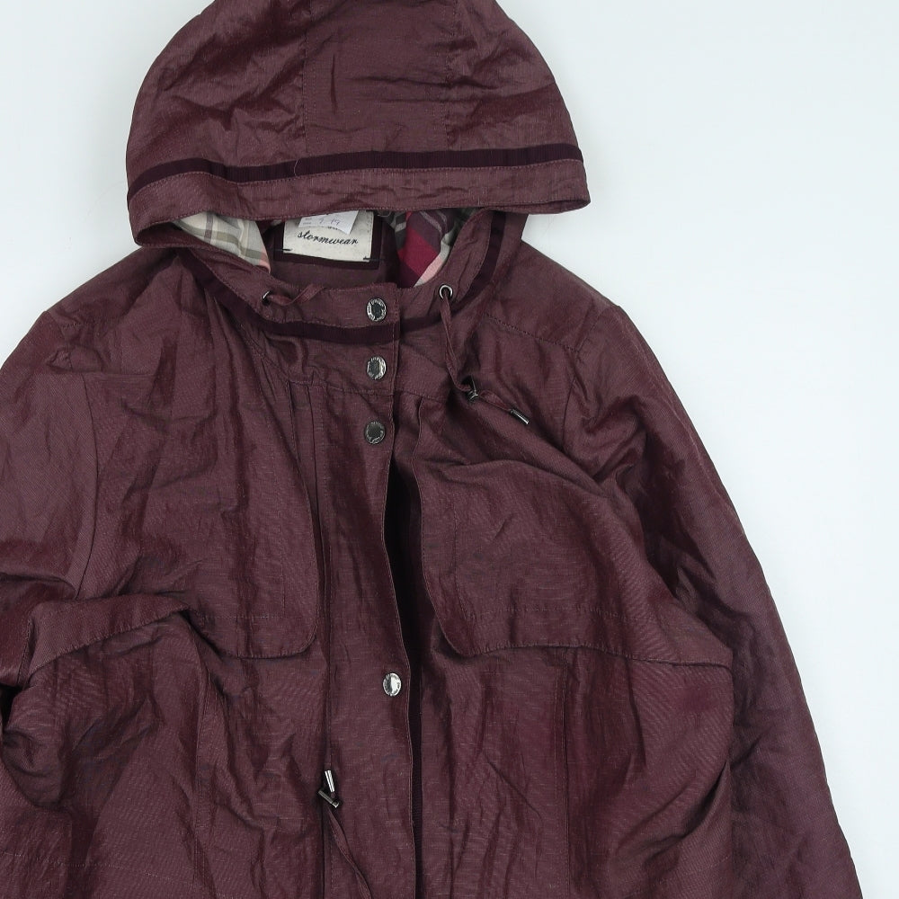 Marks and Spencer Womens Purple Rain Coat Coat Size 22