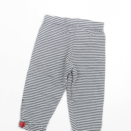 Breeze Girls Girls Blue Striped Cotton Capri Trousers Size 12 Months Pullover