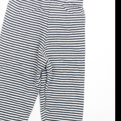 Breeze Girls Girls Blue Striped Cotton Capri Trousers Size 12 Months Pullover