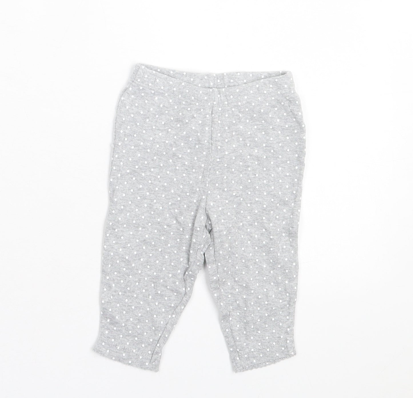 carters Girls Grey Polka Dot Cotton Capri Trousers Size 3-6 Months Pullover
