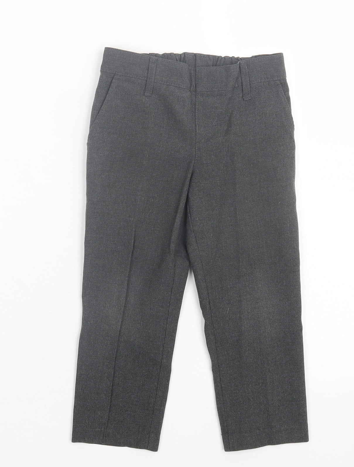 Marks and Spencer Boys Grey Polyester Capri Trousers Size 2-3 Years Regular Pullover - School Wear
