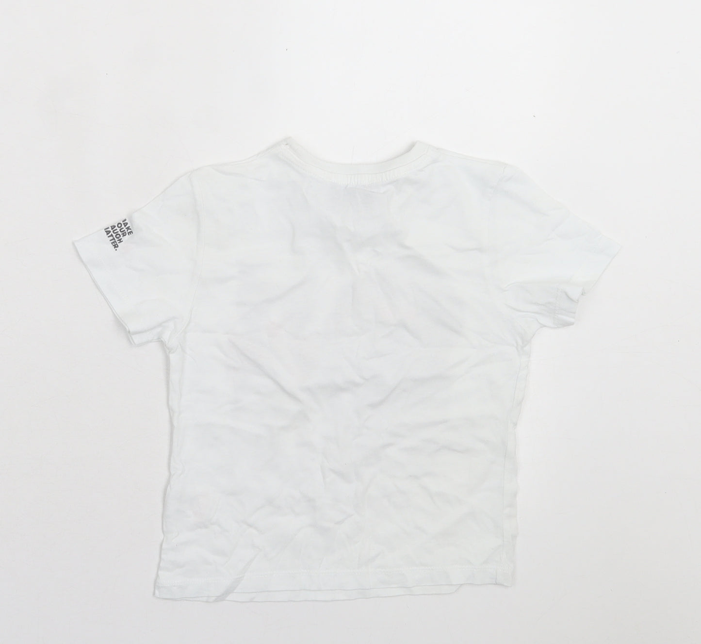 Rankin Girls White Cotton Basic T-Shirt Size 3-4 Years Crew Neck Pullover - Comic Relief