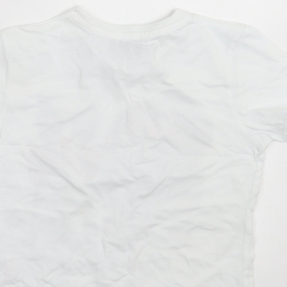 Rankin Girls White Cotton Basic T-Shirt Size 3-4 Years Crew Neck Pullover - Comic Relief