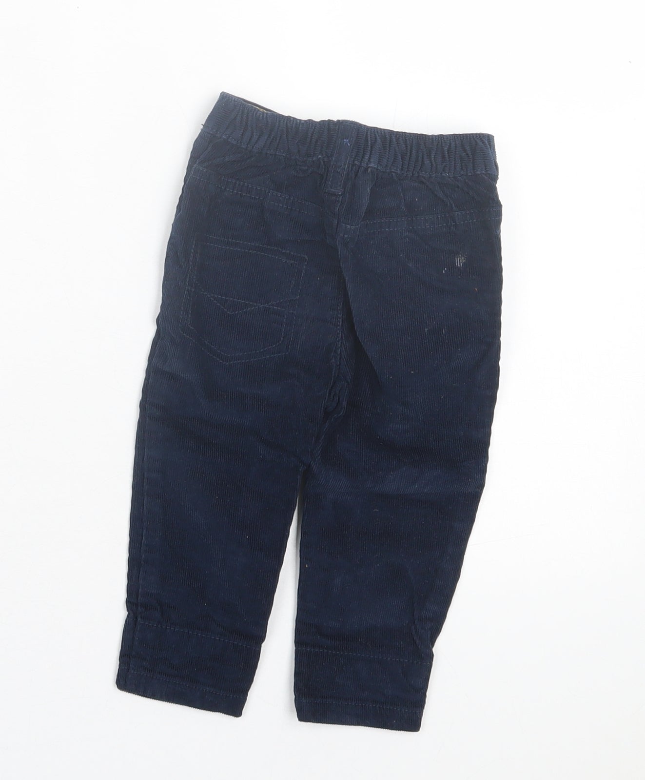 Nutmeg Boys Blue Cotton Capri Trousers Size 6-9 Months Button