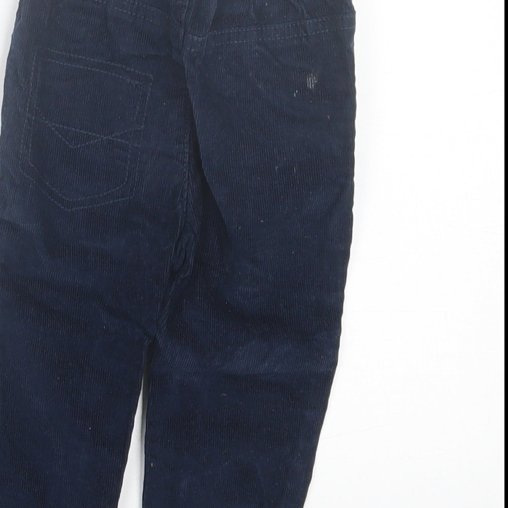 Nutmeg Boys Blue Cotton Capri Trousers Size 6-9 Months Button