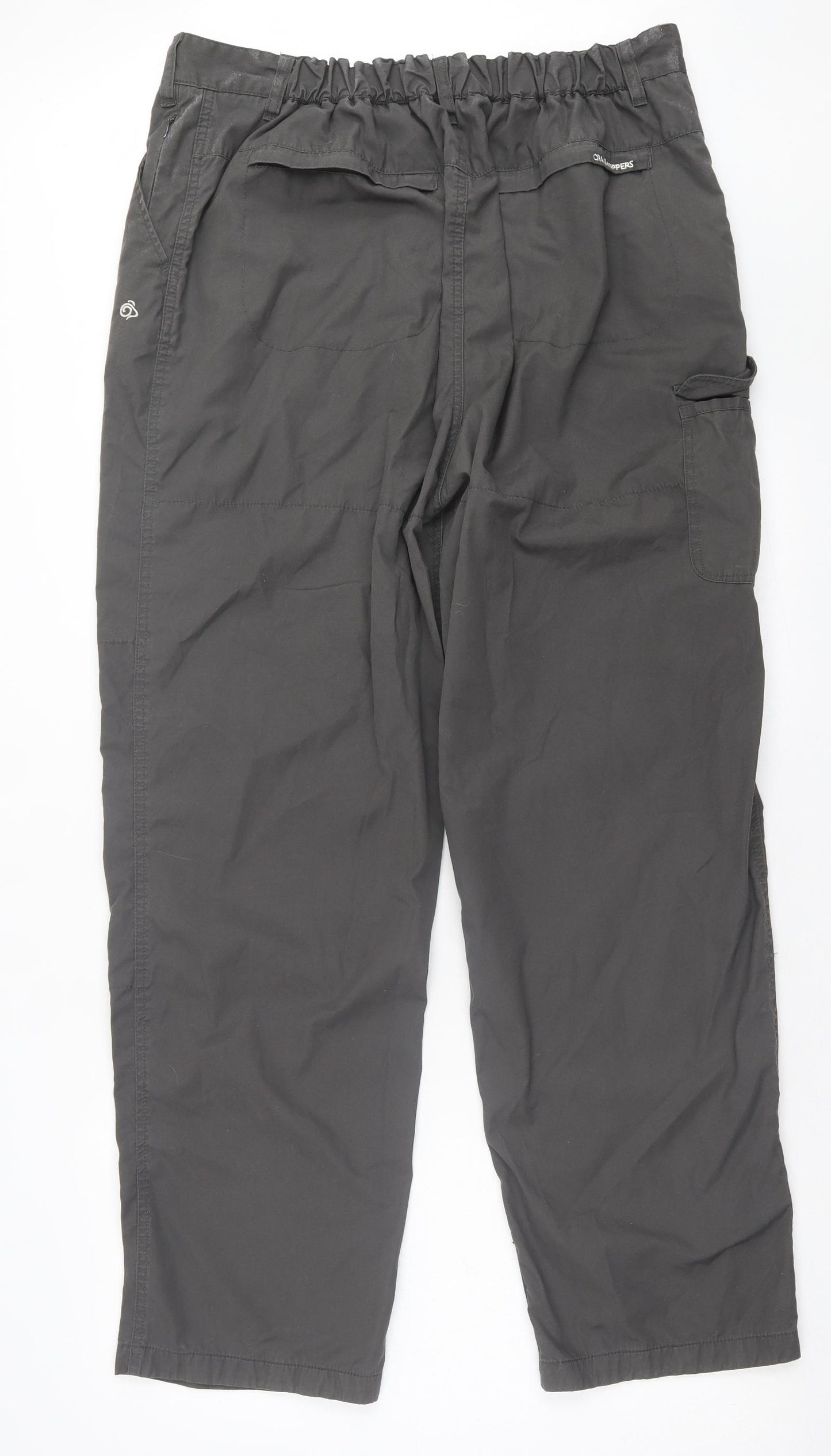 Craghoppers Womens Grey Polyester Cargo Trousers Size 18 L30 in Regular Button