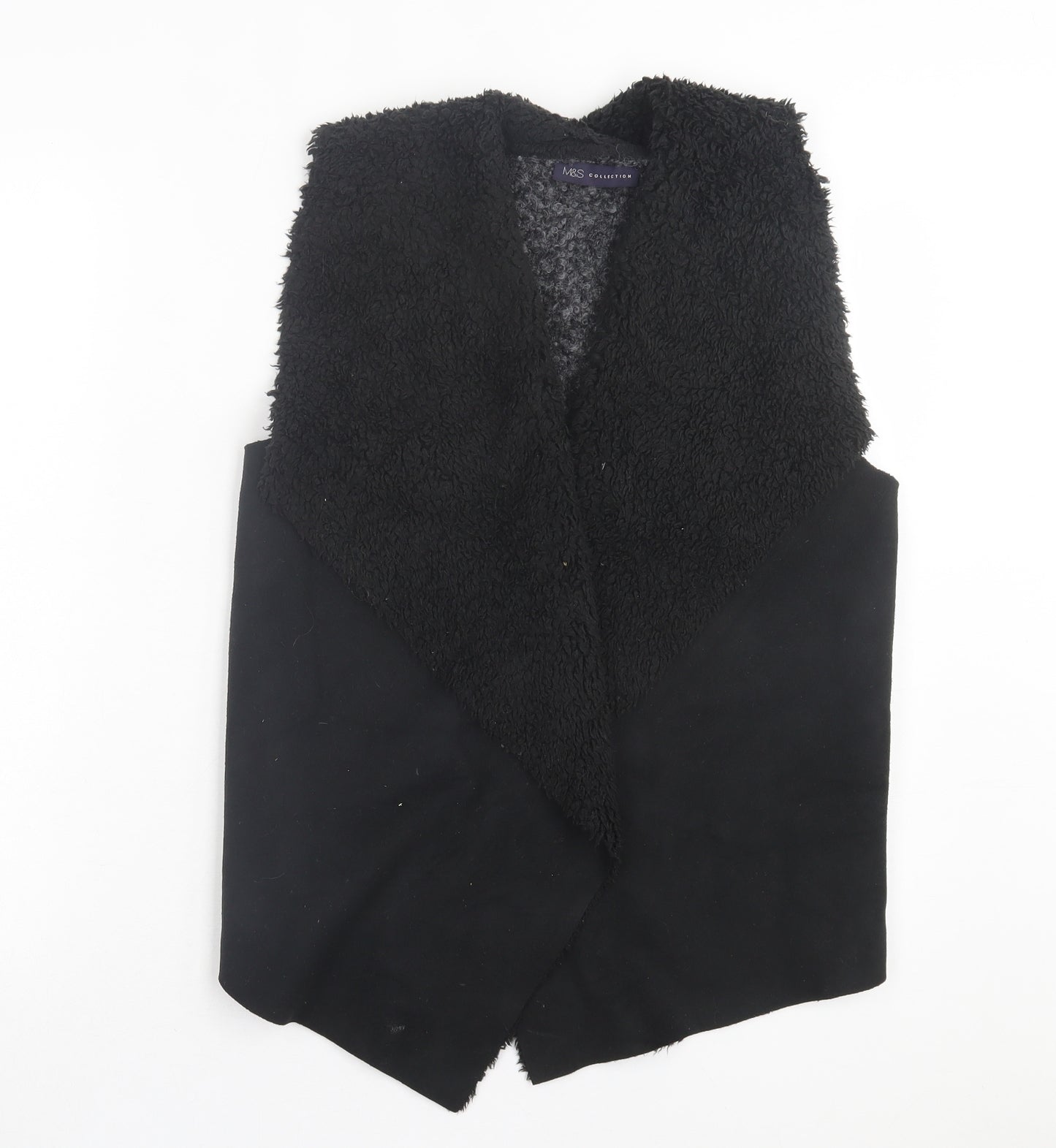 Marks and Spencer Womens Black V-Neck Polyester Cardigan Jumper Size S