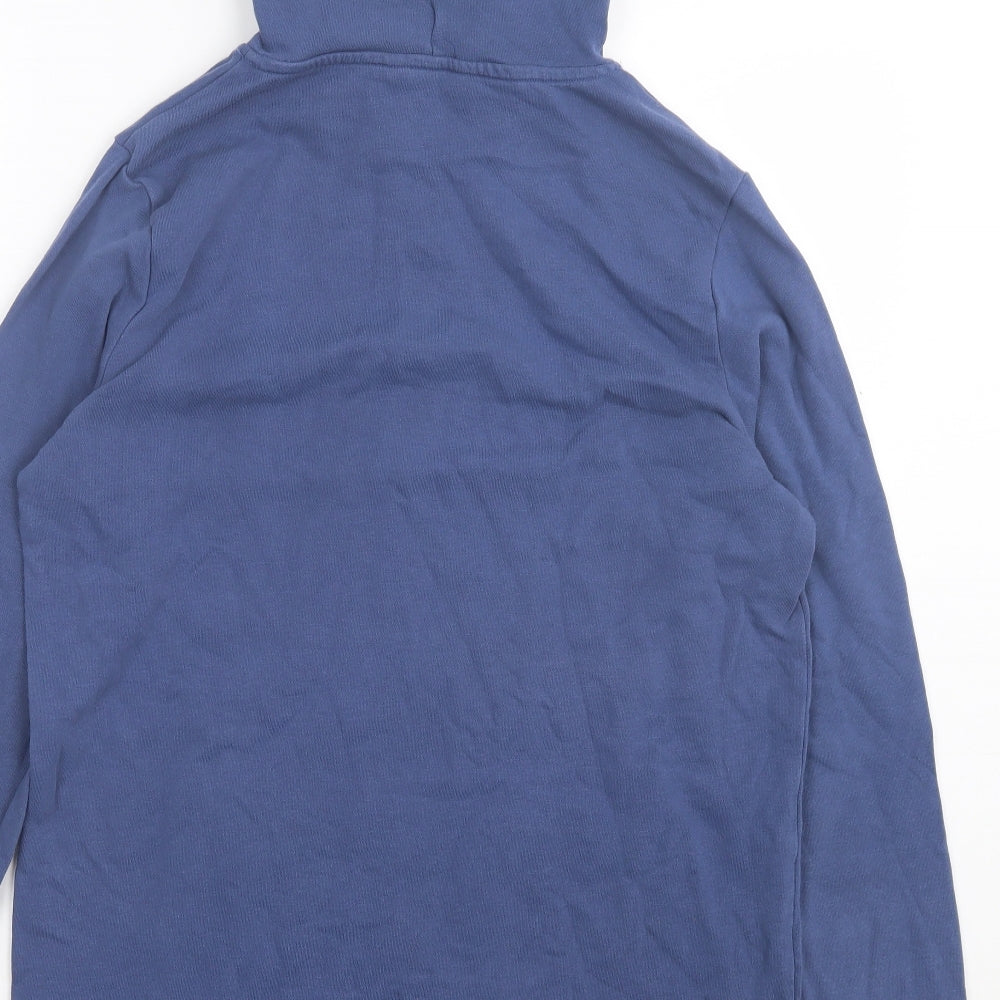 Marks and Spencer Womens Purple Cotton Pullover Hoodie Size 14 Pullover