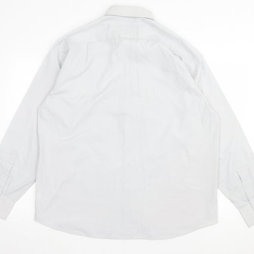 Jack Reid Mens Grey Polyester Button-Up Size 17 Collared Button