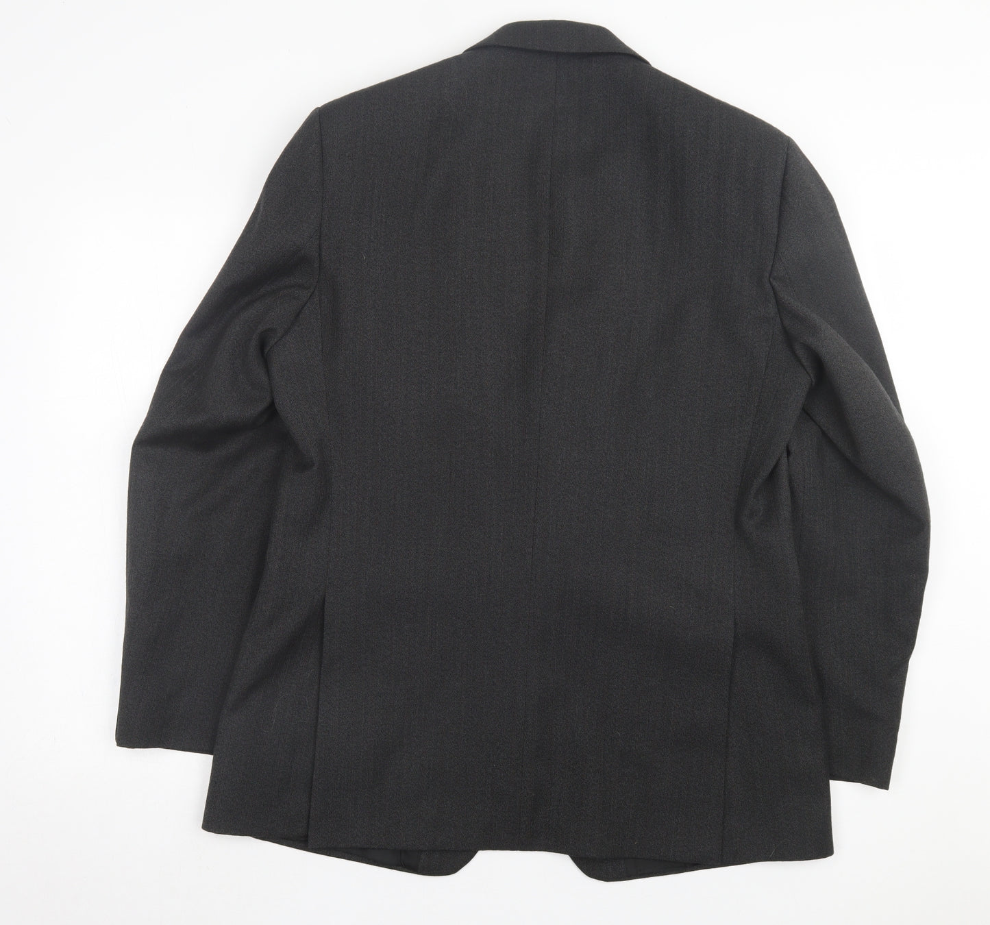 Preworn Mens Grey Striped Wool Jacket Suit Jacket Size 40