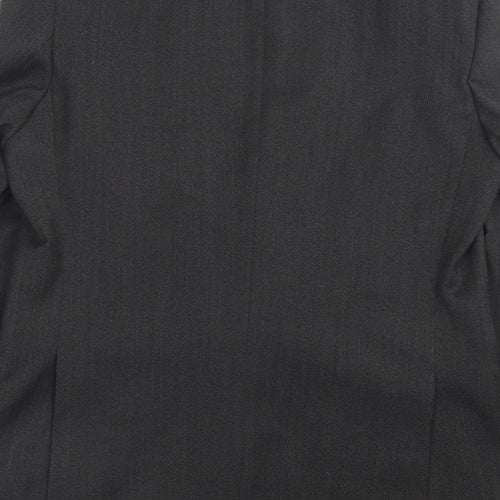Preworn Mens Grey Striped Wool Jacket Suit Jacket Size 40