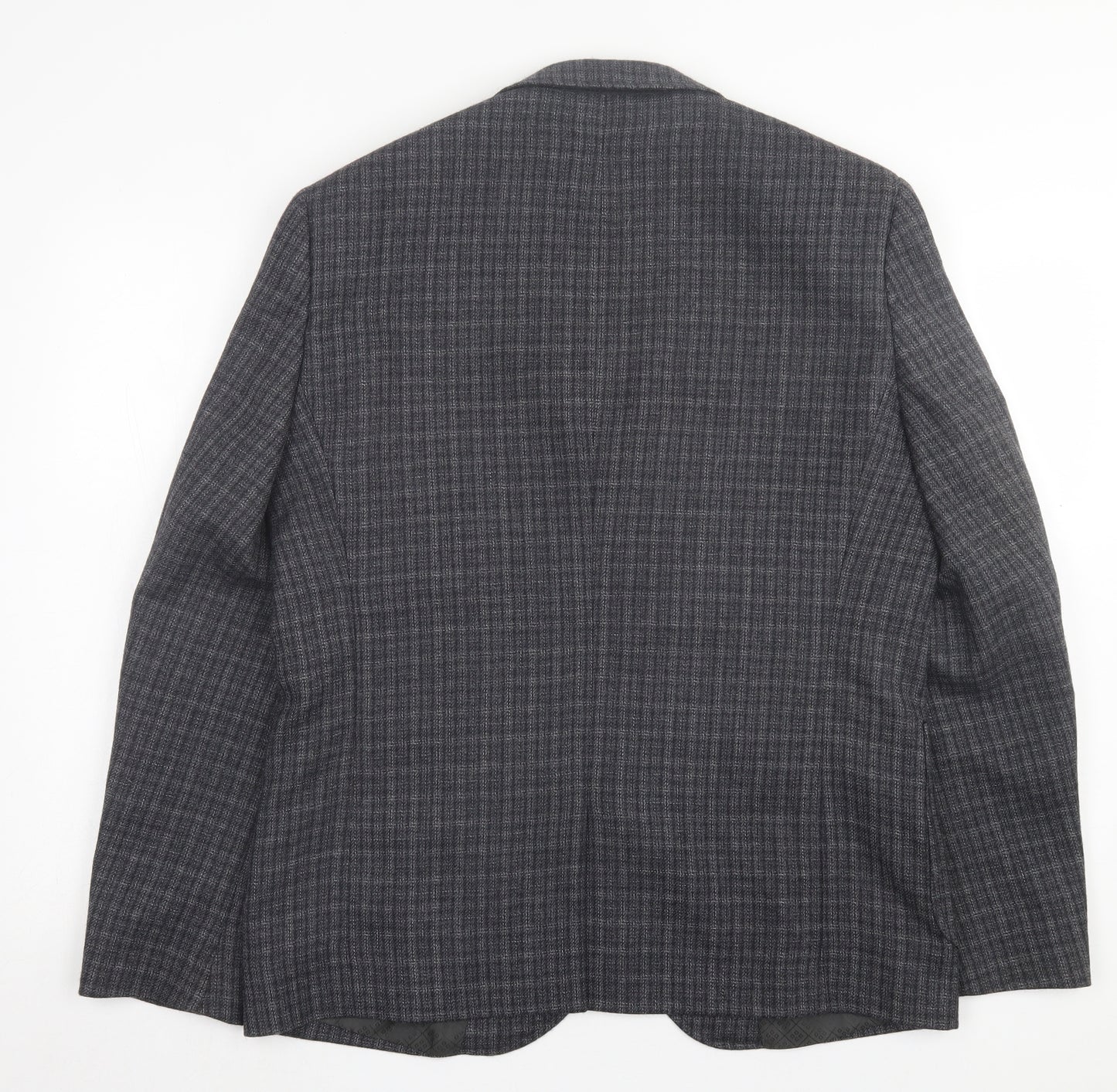 NEXT Mens Grey Plaid Wool Jacket Suit Jacket Size 42