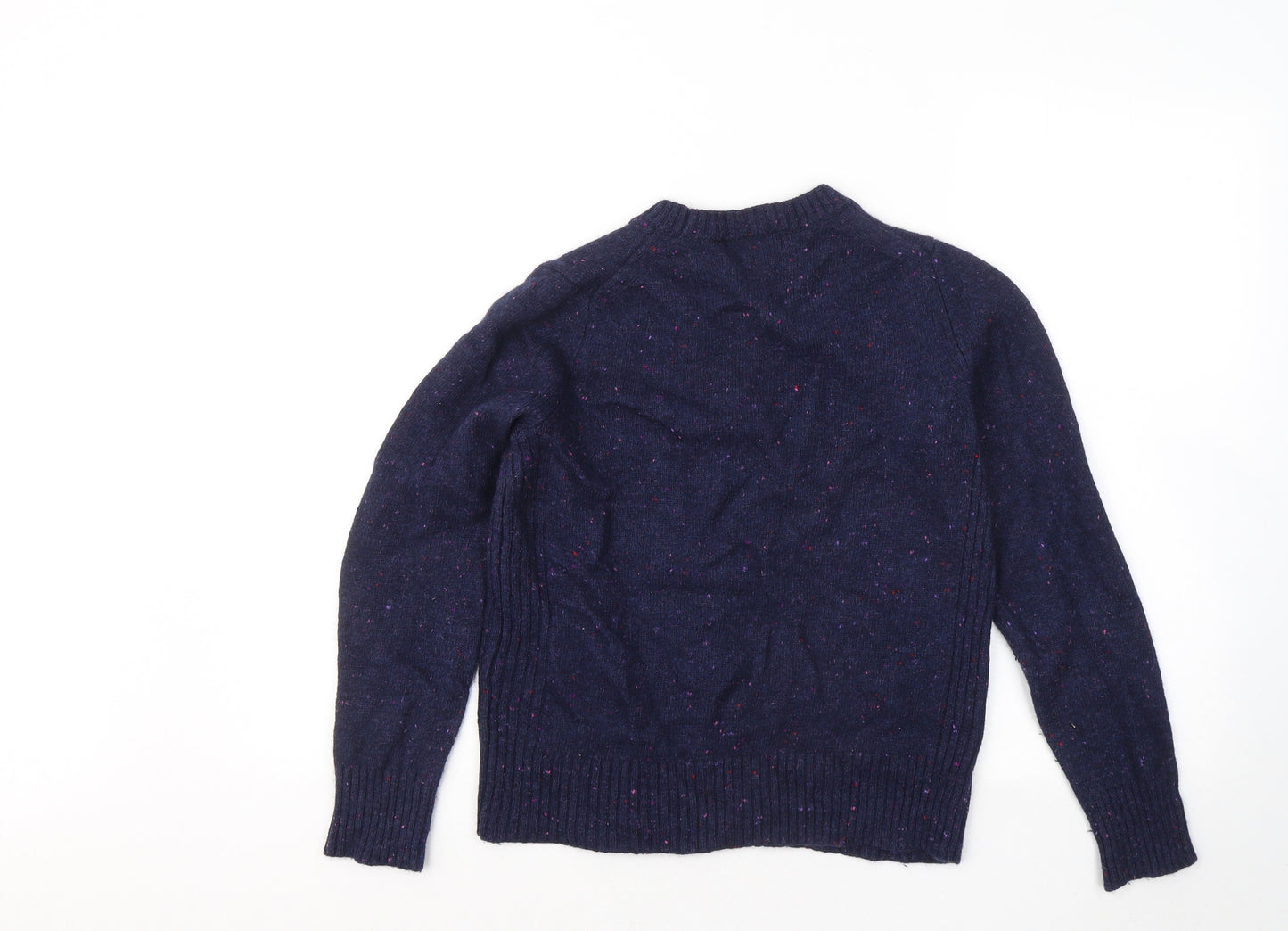 Marks and Spencer Womens Blue Round Neck Wool Pullover Jumper Size 12