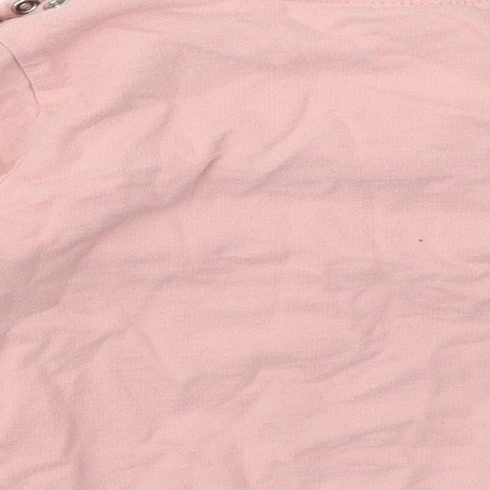 So Cute Girls Pink Cotton Pullover Jumper Size 18-24 Months Snap - Kitten