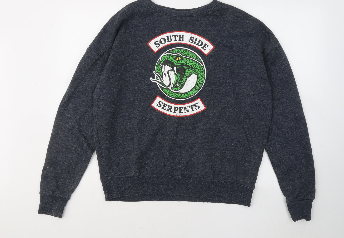Primark Womens Grey Cotton Pullover Sweatshirt Size 12 - Riverdale South Side Serpents