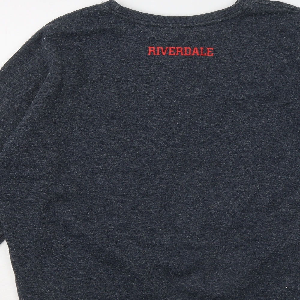 Primark Womens Grey Cotton Pullover Sweatshirt Size 12 - Riverdale South Side Serpents