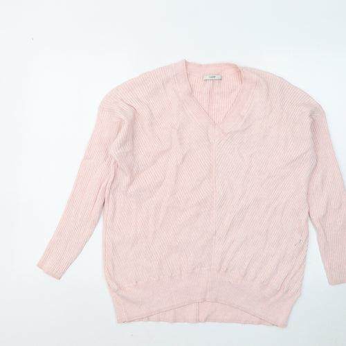 George Womens Pink V-Neck Viscose Pullover Jumper Size 12