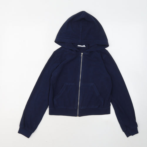 Grunt Womens Blue Cotton Full Zip Hoodie Size S Zip