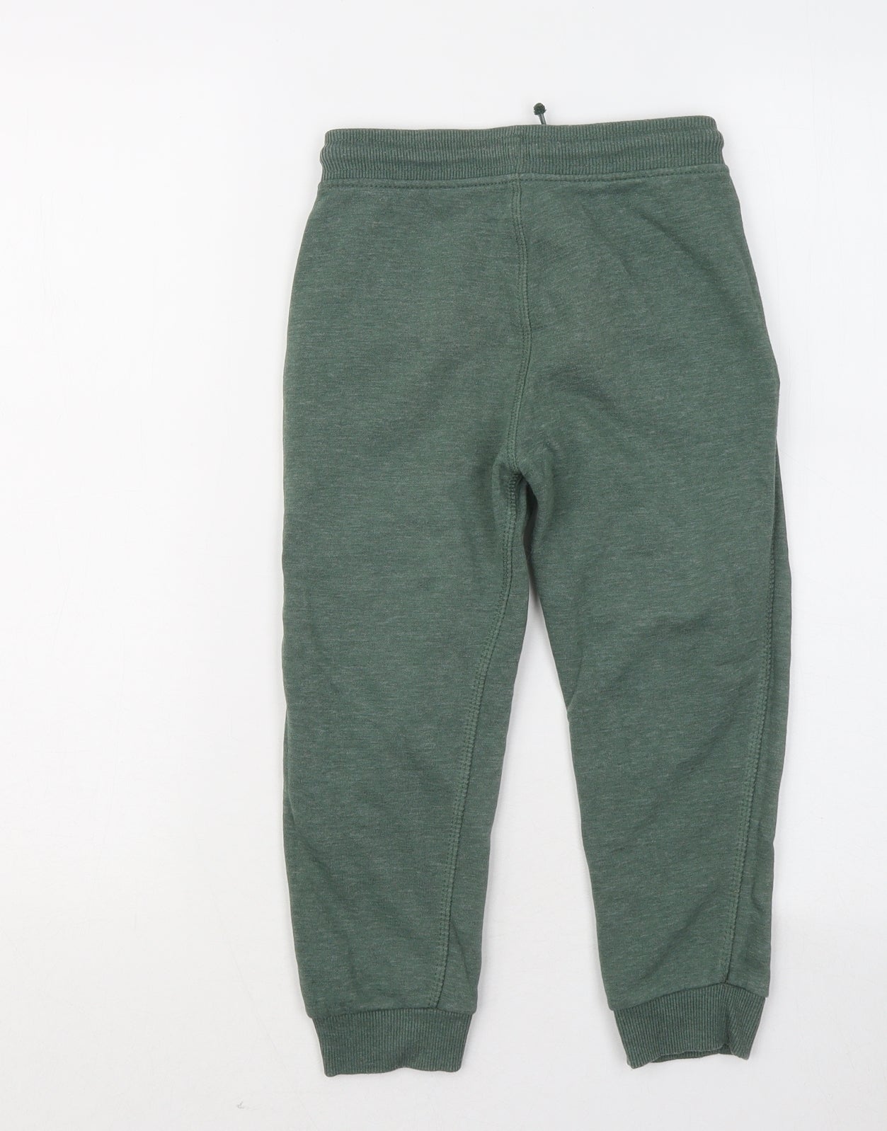 Nutmeg Boys Green Cotton Jegging Trousers Size 4-5 Years Regular Drawstring