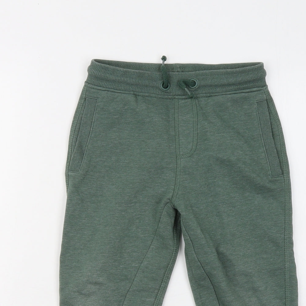 Nutmeg Boys Green Cotton Jegging Trousers Size 4-5 Years Regular Drawstring